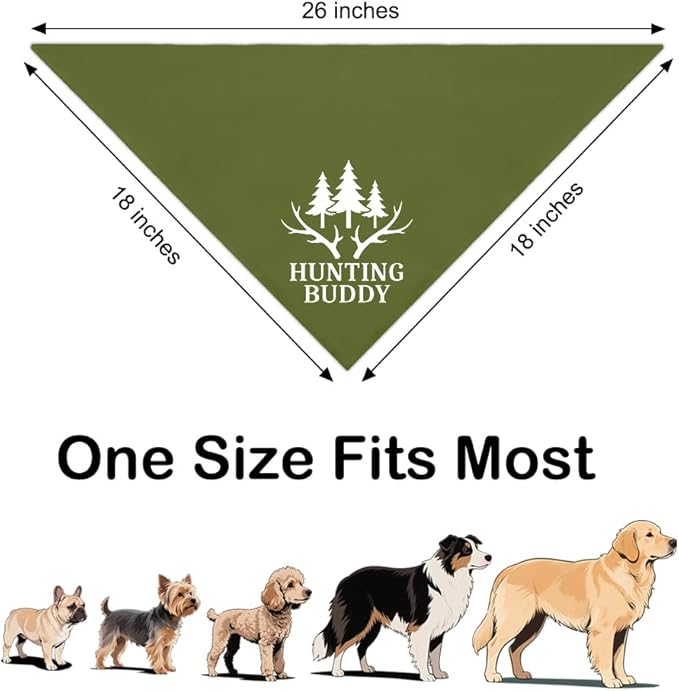 Funny Outdoor Dog Bandana, Puppy Scarf Photo Prop for Outdoor Adventure Hiking Camping Mountain, Gifts for Ranger (Antler)