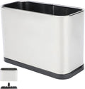 FHTONGE Stainless Steel Cat Litter Scoop Holder, Detachable Metal Cat Scooper Caddy, Universal Kitty Pooper Stand Trash Can Container for Most Pet Poop Shovels, Kitten Waste Scoops Storage Box