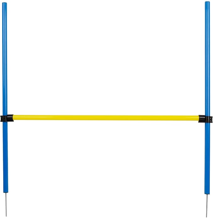 Pet Prime Dog Agility Training Equipment for Dog Obstacle Course Backyard Height Adjustable Jumper Hurdle Bar Portable Dogs Park Exercise Tool