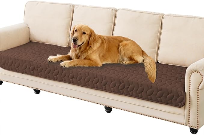 Ameritex Waterproof Pet Bed Cover Anti-Slip Dog Bed Blanket for Sofa and Furniture Waterproof New Pattern Design (Chocolate, 30x90 Inch (Pack of 1))