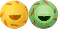 Niteangel Treat Ball, Snack Ball for Small Animals (Small, Yellow & Green)