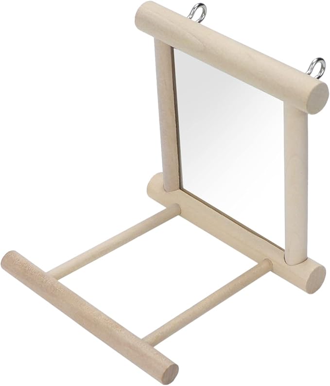 Bird Mirror with Perch Bird Toys for Parrots Budgies Parakeets Cockatiels Lovebirds Finches Canaries