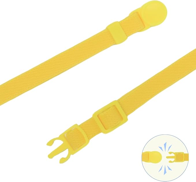 Breakaway Cat Collar with Bell, Safety Buckle Kitten Collar, Elastic Strech Quick Release, Adjustable Lightweight Collars for Girl Boy Cats, Pet Supplies, Accessories, Gifts Yellow