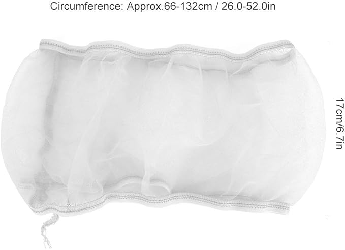 Alvinlite 2 Pieces Bird Cage Cover Seed Feather Catcher Birdcage Nylon Mesh Net Cover Soft Skirt Guard,Bird Cage Accessory(White)