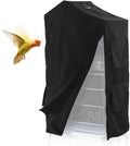 DONGKER Bird Cage Cover,Waterproof Bird Black-Out Cover Breathable with Zipper & Self-Adhesive Fastening for Parrot Parakeets Winter Windproofing & Warmth