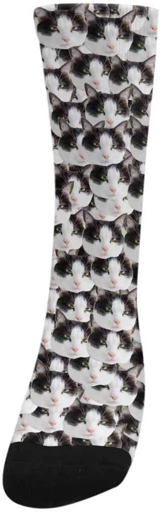 Custom Face Socks, Personalized Dog Lover Pet Photo Picture on Socks Unisex Athletic Crew Socks for Men Women