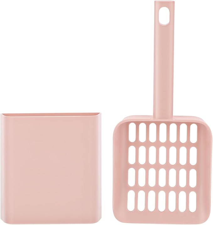 Totority Cat Litter Scoop Set with Holder, Extra Wide Mouth Design for Easy Sifting, Durable and Smooth Cleanup Tool, Perfect for Multi-Cat Households and Daily Pet Waste Removal