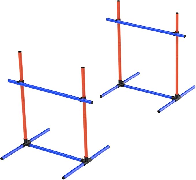 Dog Agility Equipment - Complete Dog Agility Course Backyard Set Including Tunnel & Obstacle Course, Professional Training Equipment for Dogs