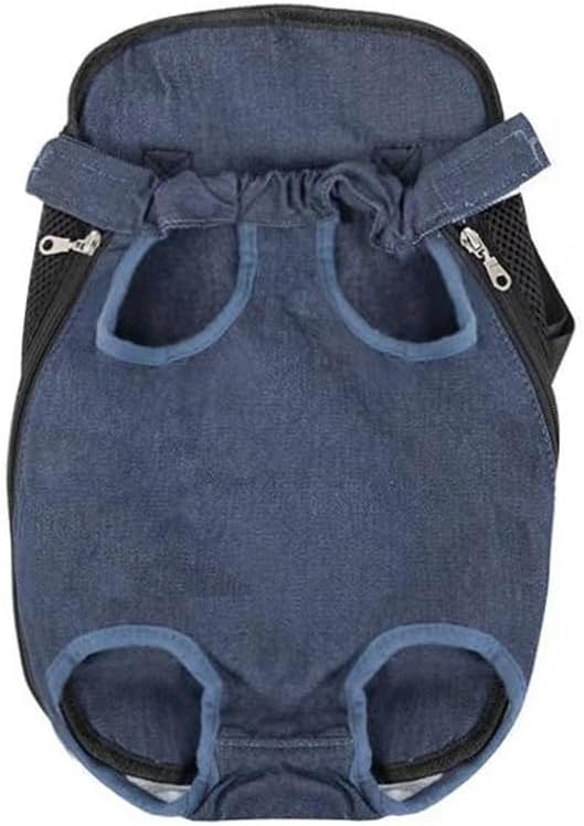 Leconpet Pet Carrier Backpack, Legs Out Adjustable Pet Front Cat Dog Carrier Backpack, Easy-Fit Dog Travel Backpack Carrier for Hiking Camping for Small Medium Puppies Cats (L, Blue Denim)