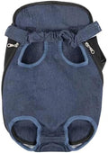 Leconpet Pet Carrier Backpack, Legs Out Adjustable Pet Front Cat Dog Carrier Backpack, Easy-Fit Dog Travel Backpack Carrier for Hiking Camping for Small Medium Puppies Cats (L, Blue Denim)