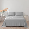 DUJUIKE Waterproof Bed Cover for Dog and Cats,Pet Hair Resistant Bed Sheet Cover, Protective Bed Liner Cover with 100% Waterproof Breathable Thin Fabric (Grey, Super King 90 * 118 inch)