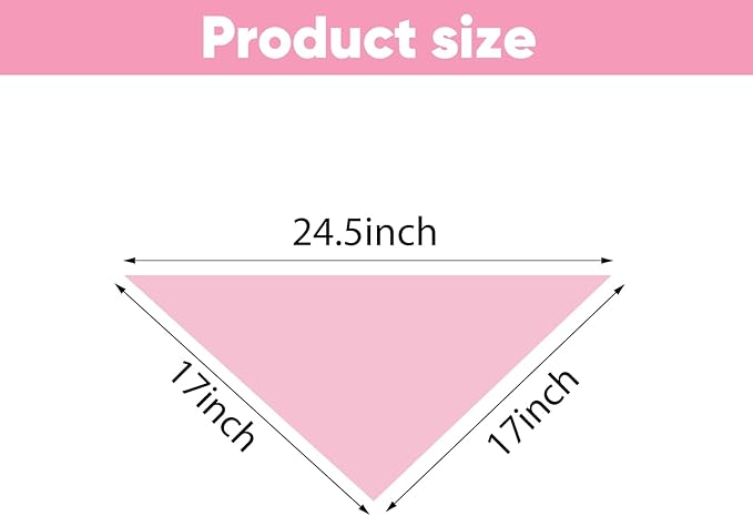 BRT Bearingshui Triangle Dog Bandana 12 Pack, Blank Dog Handkerchief Scarf, Adjustable Pet Puppy Plain Bandana(75 x 52 x 52 cm,Basic Color)