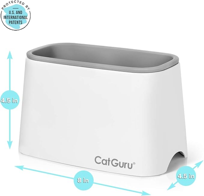 CatGuru Premium Cat Litter Scoop Holder – Heavy-Duty Scooper Storage Caddy, Scoop Stand for Kitty Litter Box, Fits Most Cat Litter Scoops (White)