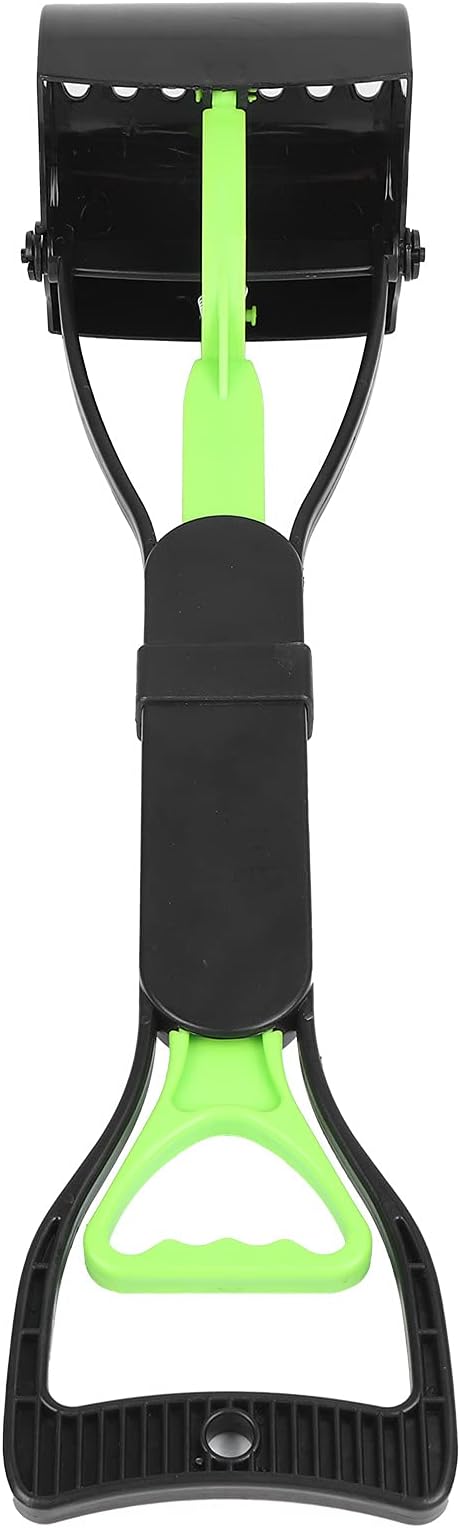 Pet Pooper Scooper, Long Handle Folding Poop Scoop, Stable Jaw Scoop Easy for Small Pet Poop, Pick Up Animal Waste Dog Puppy Cat Waste Picker Cleaning Tools Outdoor Dog Pooper Scooper(green+black)