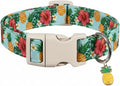 Summer Dog Collar with Tropical Pattern, Cute Dog Collar for Girl Boy Dogs, Pet Collar with Unique Print and Soft Fabric, Suitable for Small Dogs