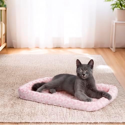 MidWest Homes for Pets QuietTime Fashion XXS Dog Bed – Pink Faux Fur Bolster, Ultra-Soft and Machine Washable, Fits 18-Inch Crates and Carriers, for Small Dogs and Cats