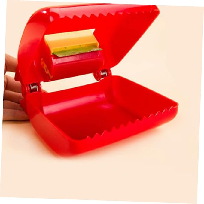 FRCOLOR Outdoor Pet Waste Litter Picker Tool Compact Red Clamp for Easy Cleanup Durable Plastic Construction Portable Waste Management for Dogs and Cats