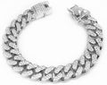 Dog Collar Cuban Silver Link Cat Collar Crystal Dog Chain Necklace Metal Jewelry Accessories for XXS XS Small Medium Large Pet Male Dogs Boy Kitten (10inch)