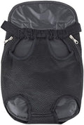 Leconpet Pet Carrier Backpack, Legs Out Adjustable Pet Front Cat Dog Carrier Backpack, Easy-Fit Dog Travel Backpack Carrier for Hiking Camping for Small Medium Puppies Cats (S, Black)