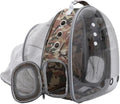 Cat Backpack Carrier Back Expandable Bubble Pet Carrier Backpack for Large Cat, Kitten and Dog, Designed for Hiking, Travelling and Outdoor Use (Back Expandable-Camo)