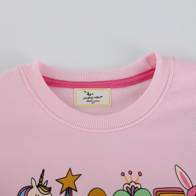 Toddler Baby Girls Cotton Sweater, Long Sleeve Crewneck Sweatshirt Pullover Kids Warm Clothing for Fall Winter