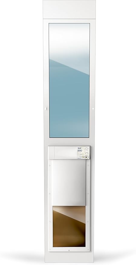 Power Pet Electronic Dog Door - High Tech Pet Electronic Pet Doors - Fully Automatic Sliding e-Glass Electronic Dog Doors - Large Pets up to 100 lbs - Tall 92-3/4" - 96" Patio Doors - PX2-SEGT