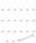 AQUANEAT 20 Pack Suction Cups with 40 Zip Ties for Aquarium Fish Tank Decoration Moss Shrimp Nest