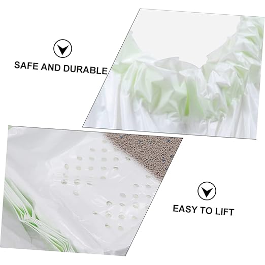Mipcase 7pcs Cat Litter Filter Bags Design for Convenient Pet Waste Disposal White Litter Cleaning Supplies