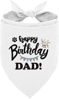 Happy Birthday Dad Dog Bandana, Dad's Gift Dog Bandana, Pet Scarf Accessories, Dogs Bandanas Gift for Small Medium (D61)