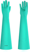 Aquarium Gloves for Fish Tank Maintenance,Shoulder Length Waterproof Long Rubber Hands Protector for Fish Aquarium Water Change Cleaner Dog Cat Bath and Kitchen,Large