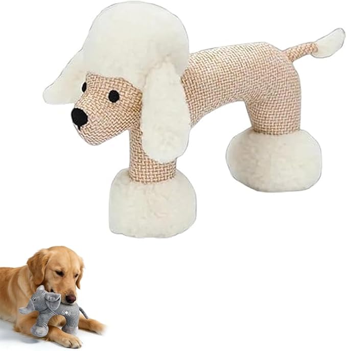 Xcho Linen Safari Companions Squeaky Dog Chew Animals Indestructible Dog Chew Toys Puppy Toys to Keep Them Busy for Small Medium Dogs Uitable for Indoor and Outdoor Throwing Play(Sheep)