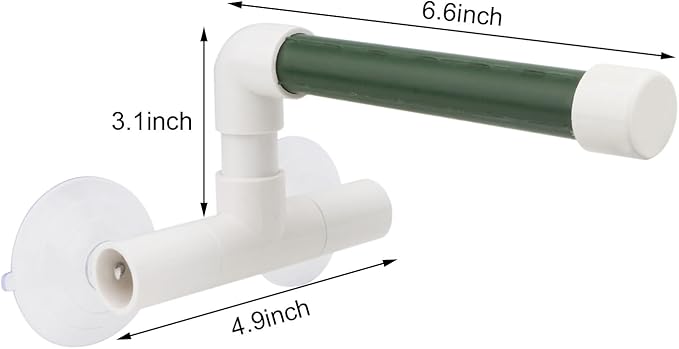 Hypeety Bird Parrot Stand Perch Shower Standing Toy Portable Suction Cup Parrot Shower Perch Bath Stands Suppllies Holder Platform Parakeet Finch Window Sturdy Hanging Play (Small)