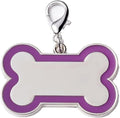Double-Sided Personalized Dog Tags for Pets - pet ID tag, Laser Engraved Dog tag, Name tag for Dog Collar, Dog Tags for Large Dogs (Purple, Bone-Shaped-Large)