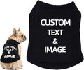 Custom Dog Shirt,Personalized Pet Apparel with Name Text Photo Image,Lightweight Breathable Puppy Kitten Cotton Vest for Small Medium Large Dogs Cats,Puppy Gift (Black, X-Large)