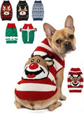 Dog Christmas Sweater, Soft Warm Pet Clothes Coat for Small Medium Large Dogs and Cats Boy Girl, Fall Cozy Holiday Turtleneck Knitting Collar Pullover Pup Outfit Costume for Thanksgiving New Year