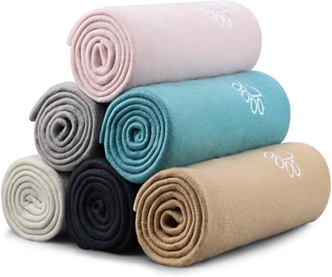 Puppy Dog Blanket, 6 Pack Pet Blankets for Dog Puppy Cats Pets Fleece Blanket Paw Print Dog Blanket for Small Medium Large Pet Dog Cat Warm Soft Sleep Mat (Multicolored 39 x 35 inches)