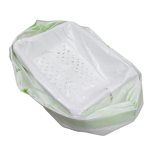 HANABASS 21pcs Cat Litter Filter Pouches Cat Waste Disposal Bags for Easy Cleaning White for Pet Owners and Litter Management