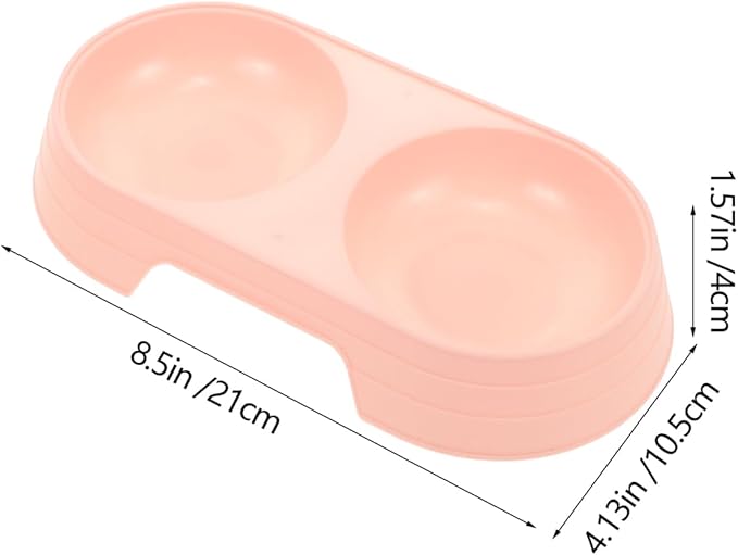 Balacoo 8 Pcs Cat Food Feeder, Plastic Double Bowl Cat Feeder, Candy Color Pet Food Bowl, Multi- Household Food Dispenser, Non-Slip, Pet Supplies Accessories