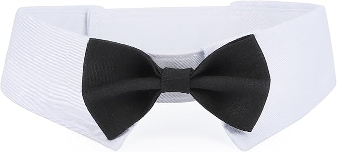 Segarty Dog Bow Tie for Neck Girths 16.5-21.2 in, Adjustable Bowtie Collar for Extra Large Dogs, Dog Neck Tie Tuxedo Comfortable Cotton Boy Pets Grooming Accessories for Wedding Holiday Birthday Party