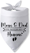 Mom & Dad are Getting Me a Human Dog Bandana Pregnancy Announcement for Parents Cool Gender Reveal Ideas Photo Props Pet Dog Scarf Accessories