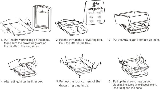 Crystal Cat Litter and Disposable Litter Trays 5 Sets Compatible with Petsafe Scoop-Free Classic/Legacy/Smart Litter Boxes, Triple Leak Proof Design, Excellent OdorControl, One-Hand Disposing.
