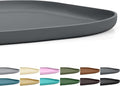 Small Silicone Pet Food Mat with Raised Edge for Food and Water Bowl, Square Dog Feeding Mats, Cat Food Trays for Floor Waterproof, Rubber Tray for Dogs and Cats, 12 x 12 x 0.7 Dark Grey