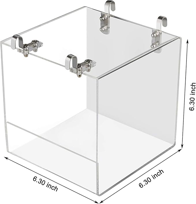 Hanging Bird Bath Cube Bird Bathtub Bath Shower Box Bowl Cage Accessory for Bird Canary Budgerigar Parrots Crested Myna Cockatiel, Big