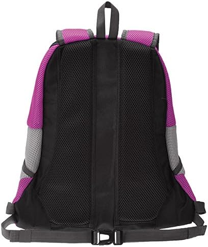 Mogoko Cat Dog Backpack Carrier, Puppy Pet Front Pack with Breathable Head Out Design and Double Mesh Padded Shoulder for Outdoor Travel Hiking (M, Pink)