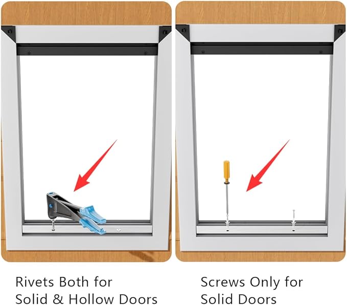 [MAVRICPOWER] Aluminum Large Dog Door for Extreme Weather, Doggie Door with 2 Sliding Lock Panels, Doggy Door for Dogs Up to 80 lbs