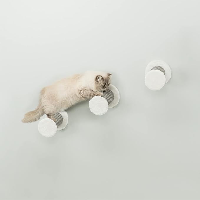 Trixie Wall Mount XXL Cat Climbing Steps, Cat Furniture, Scratching Post, 3pcs, Gray