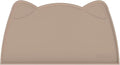OHMO - Cat Food Mat, Silicone Pet Feeding Mat for Floor Non-Skid Waterproof Dog Water Bowl Tray, Easy to Clean Pet Placemat