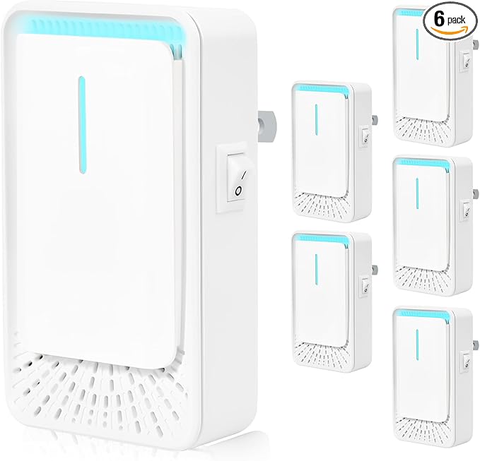 Plug In Air Ionizers - 6Pack Negative Ion Technology Air Purifier, Quiet Mini Air Freshener for Home, Bedroom, Office, Basement - Portable Air Purifiers for Odor, Dust, Smoke, Pets Smell
