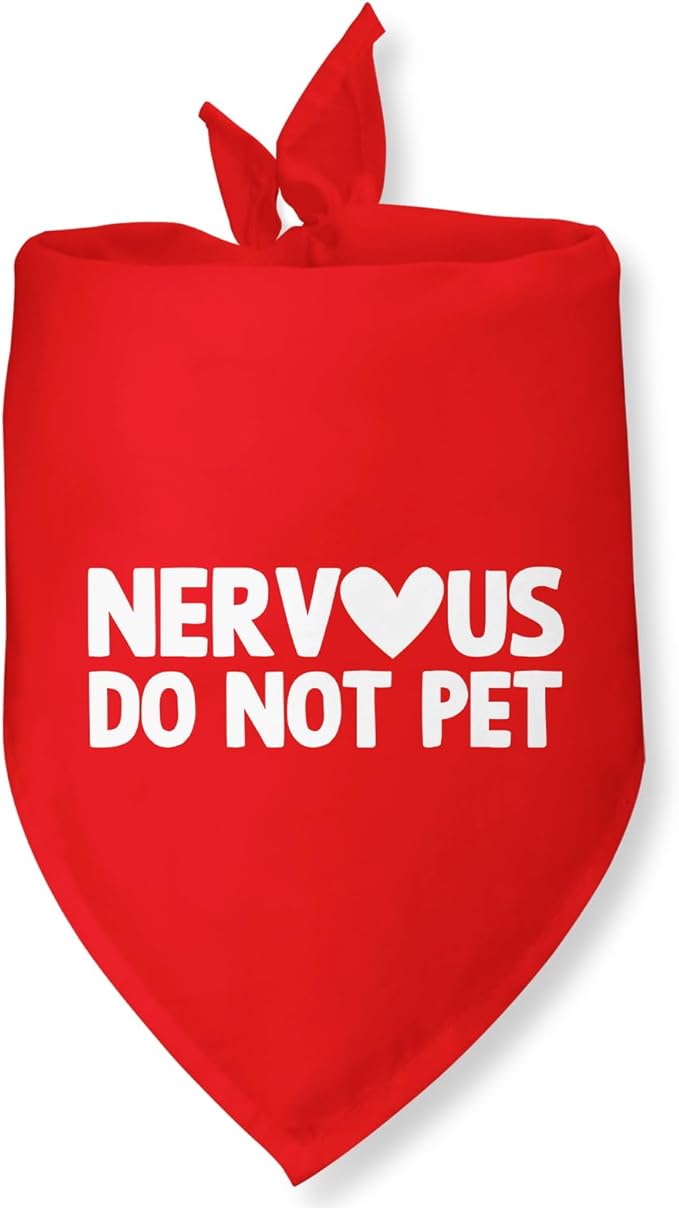 Nervous Do Not Pet Dog Bandana Service Bandana Service Dog in Training Funny Pet Accessories Shy Dogs Gift Nervous Anxious Scarf for Small Medium Dogs & Cats