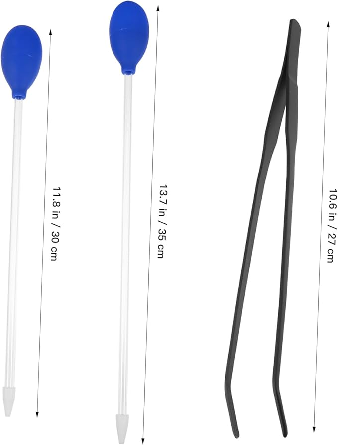 Yardwe 4pcs Aquarium Tank Cleaner Tools Set Tweezers Pipette Easy Water Change for Fish Tanks